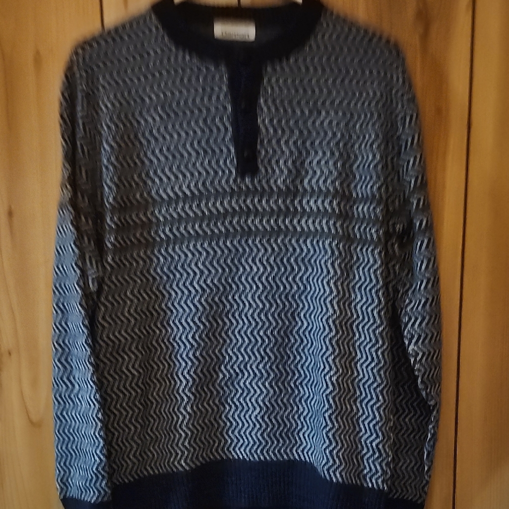 Men's DAMON Blue and Gray Sweater